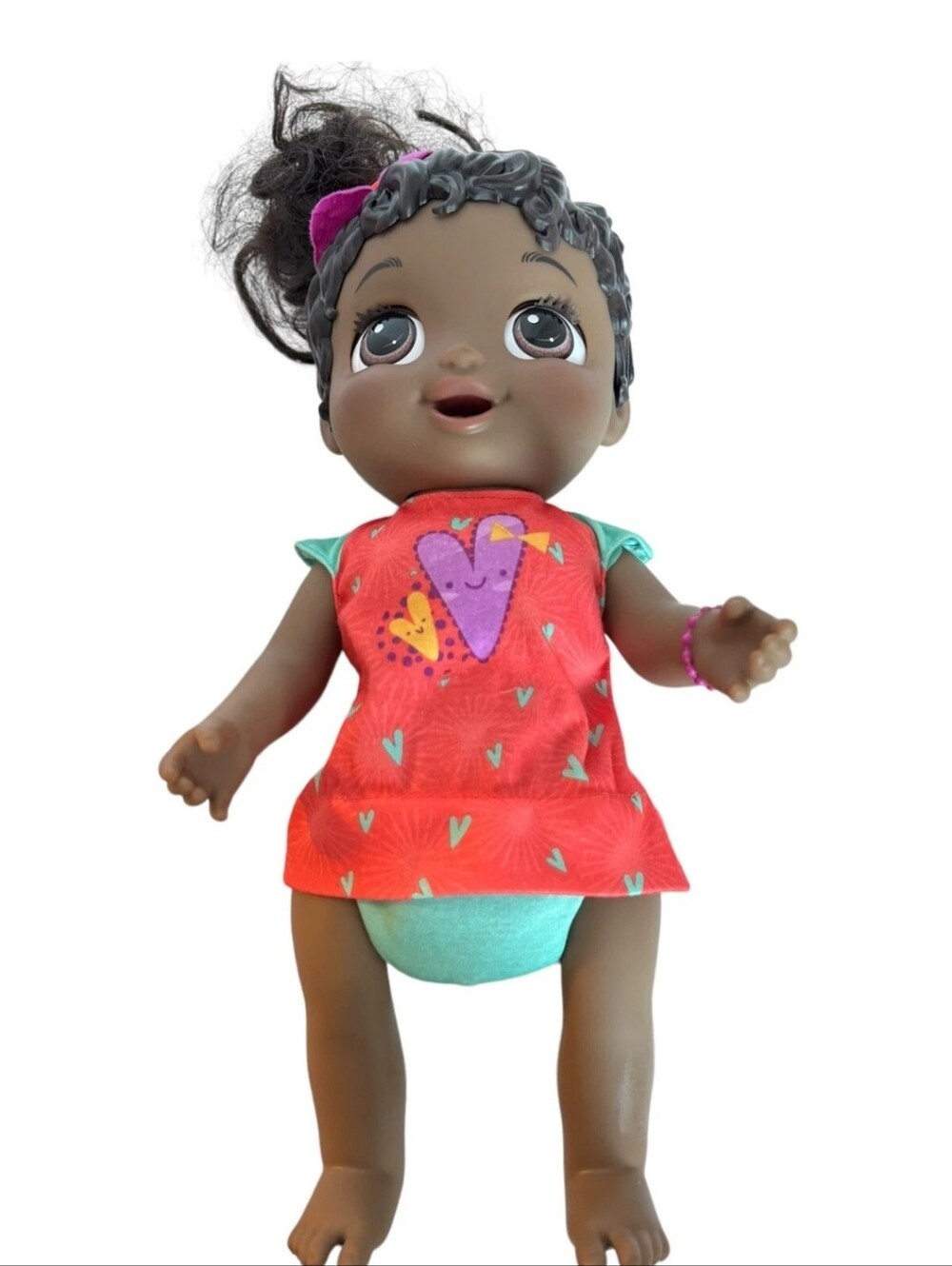 071326 Baby Alive BABY GROWS UP Lovely Rosie African American Doll Talking 14" 4